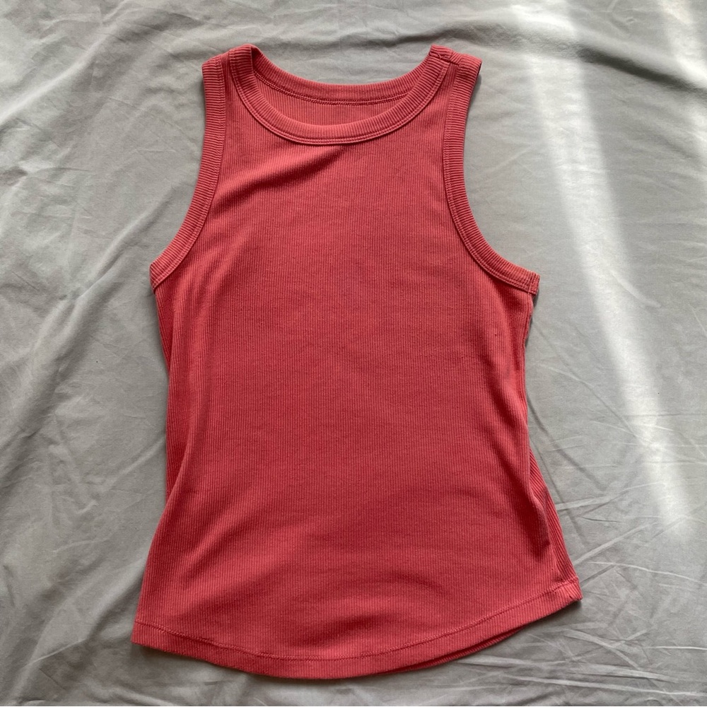 SO “Favorite Tank” high-necked ribbed tank